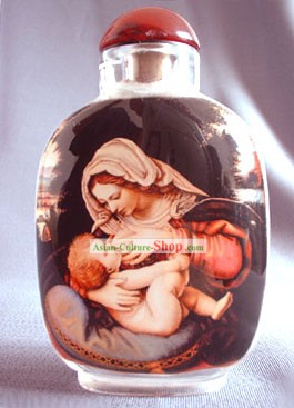 Bottiglie tabacco da fiuto con dentro la pittura religione Serie-Gesù e di Maria Vergine