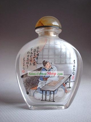 Snuff Bottles Mit Innen Painting Characters Series-chinesischen berühmtester Dichter Li Bai