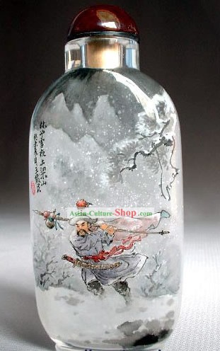 Snuff Bottiglie con dentro la pittura dei caratteri Serie Correre al Liang montagna per diventare un eroe