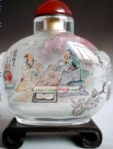 Snuff Bottles Mit Innen Painting Characters Series-Peach Garden Becoming Brothers