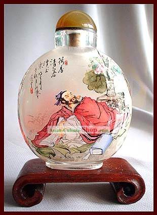 Snuff бутылки с внутренней картина Символы серии-Lotus Духи