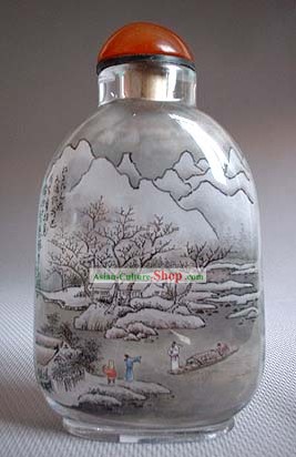 Snuff Bottles Mit Innen Gemälde Landschaft Series-Snow Travel