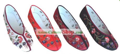 Китайский классический ручной вышивки Обувь-Flowre Таймс