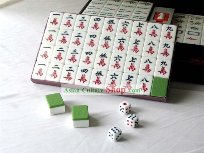 Chinoise de Taïwan Bambou Mahjong Set (144 pièces)