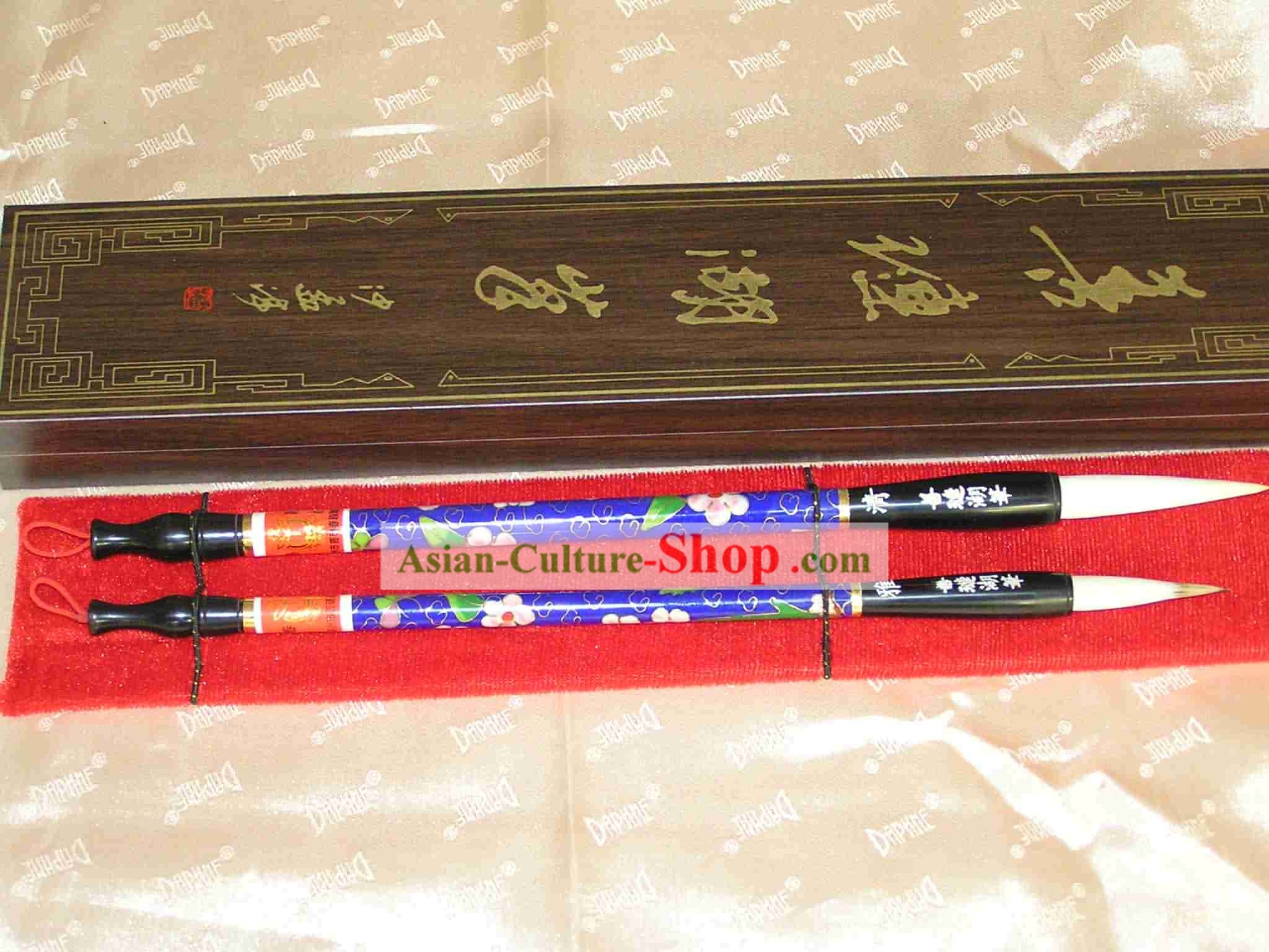 Fatto a mano cinese classico Brush-Set Cloisonne