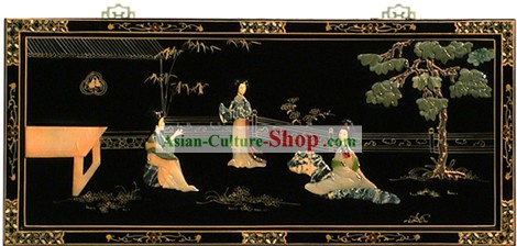 Китайский подвесной лакированные изделия Зеркало Серия-Палас Красавицы Беседа