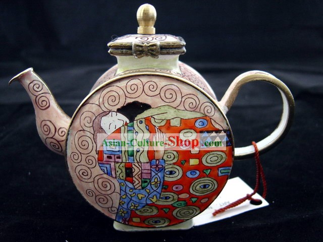 Китайский Ручная роспись эмаль Красочные Чайник-Hug