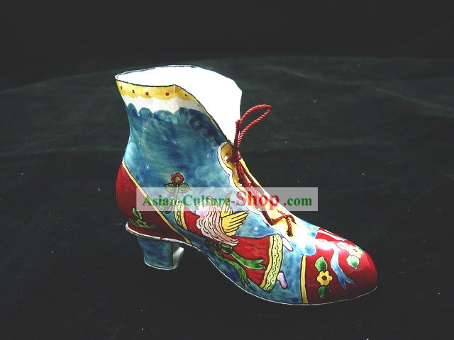 Cinese dipinti a mano smalto artigianale-Boot di Angel
