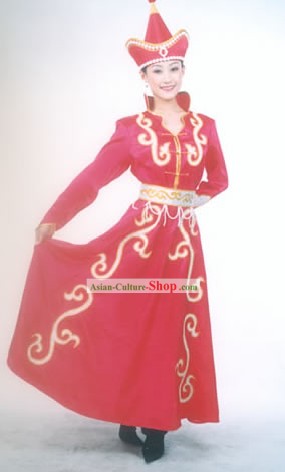 Mongolo Classic Costume per donna, Lucky Red