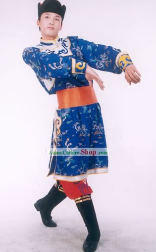 Minorías Mongolia baile traje traje para hombre