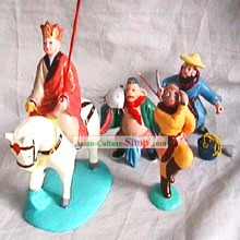 Chinoise figurines d'argile classique Zhang-Ouest Journey
