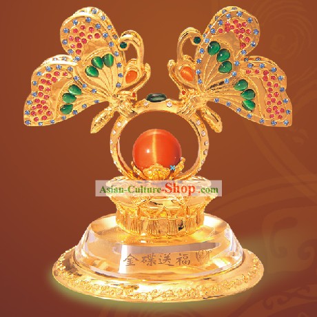 Chinas Gold-Shinning Bless Schmetterling Statue