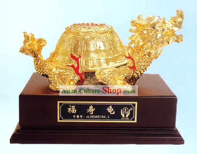 Chinas Classic Gold Langlebigkeit und Glück Tortoise
