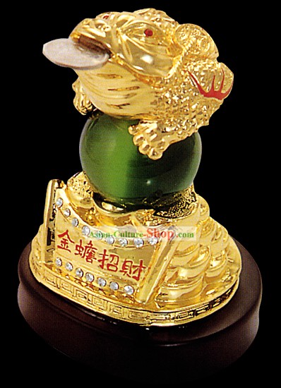 Chinese Classic Gold Toad Bringing Treasures und Fortunes