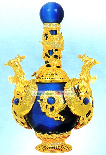 Chinesische Stunning Gold-Phoenix Vase