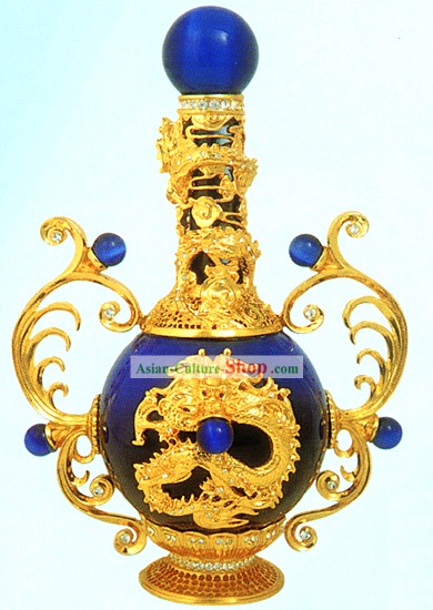 Chine Vase Superbe Dragon Gold