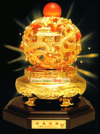 Chinese Classic Gold Dragons Lucky und Wohlhabende Kugel