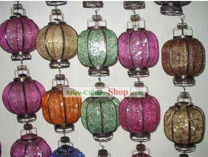 Seta cinese tradizionale lanterna di ferro