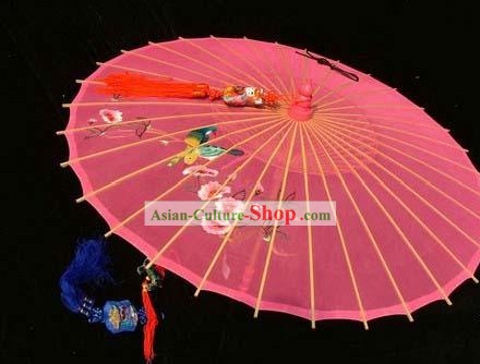 Hangzhou Mão clássico do guarda-chuva de seda bordada