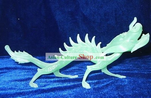 Chinois classique couleur Glaze Travaux-Lucky Dragon Vert