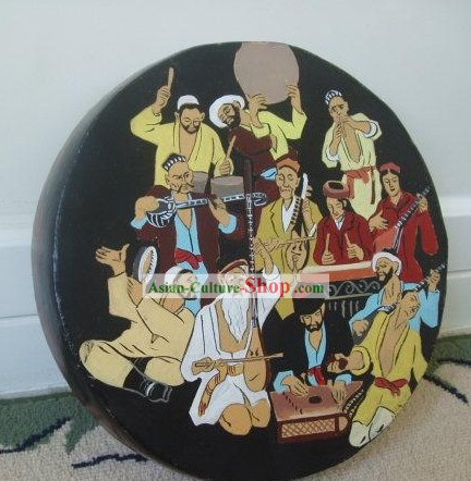Uigur main classique peinte Tambourine