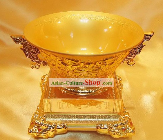 Chinesischer glücklicher Golden Bowl Geschenk-Paket