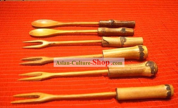Mão chinês fez Fork Bamboo