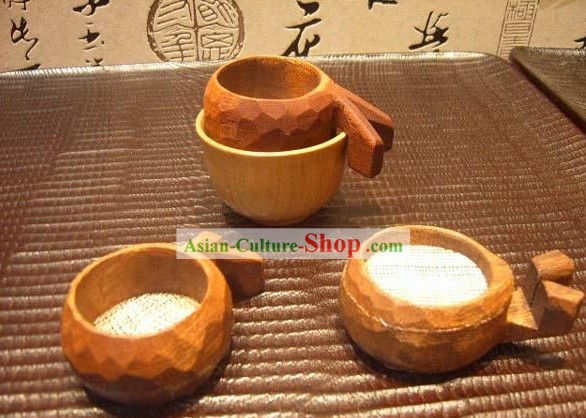中国ハンドは、木製のティーツールカップフィルタをメイド