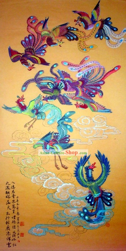 細心の詳細画 - ラッキー古代鳥と中国の伝統的絵画