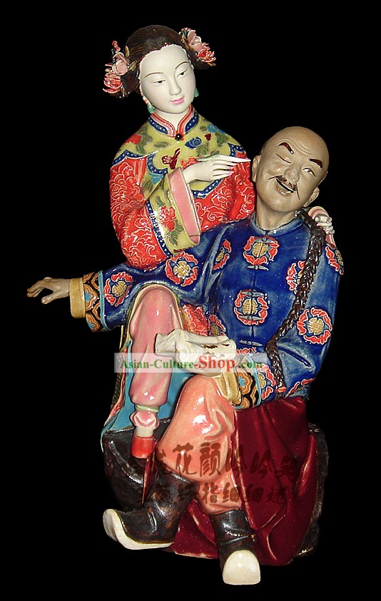 Chinesische Stunning Porzellan Collectibles-Ancient Darby and Joan