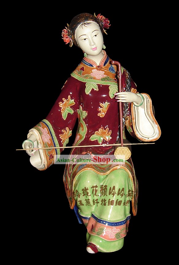 Chinesische Stunning Bunte Porzellan Collectibles-Two-Streichinstrumente chinesischen Geige