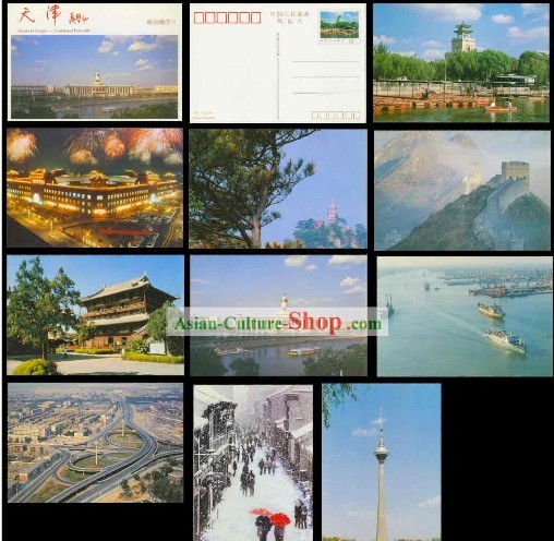 China Classic Tianjun Scena Cartoline Set (10 Pezzi)