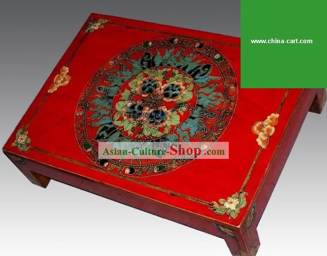 Chinesische Lucky Red Coloured Drawing Desk