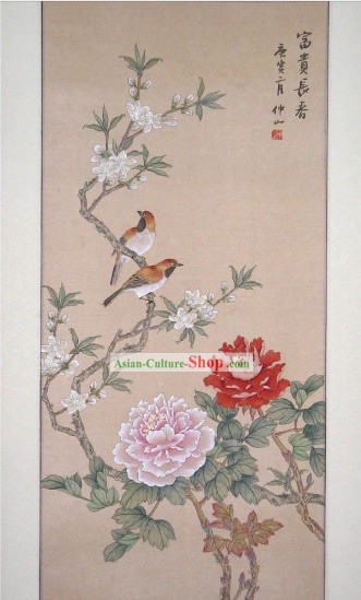 La peinture traditionnelle chinoise par Zhong Shan-Riches et distinctions de printemps