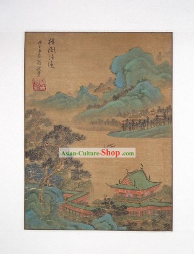 Pintura Tradicional Chinesa pela En-Shoucang Pavilion View