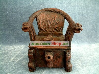 Chinesische antike Zisha Drachen Chair Kettle (Pot)