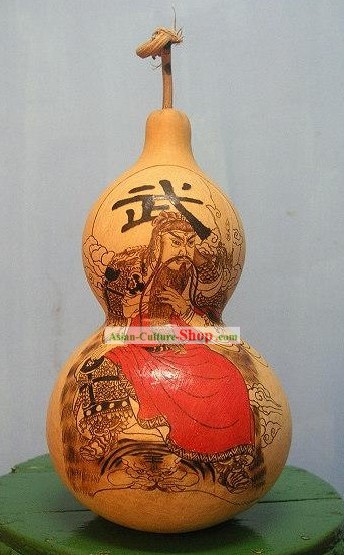 Chinoise main classique fabriqué et peint Calebasse-Guan Gong