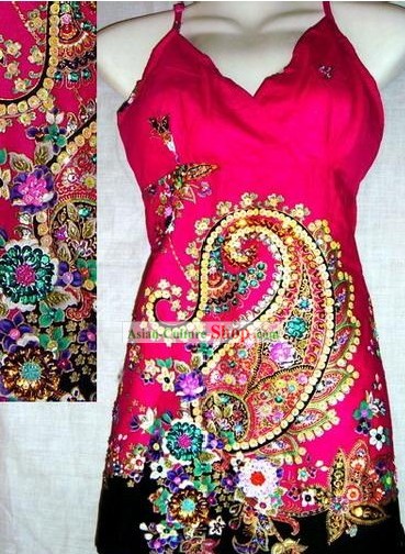 インドの見事な手刺繍ドレス