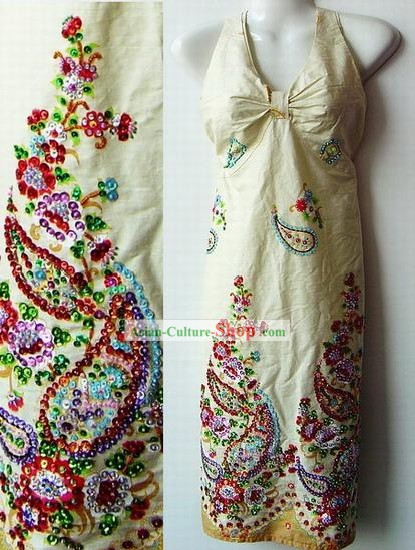 インドのスーパービューティフルハンド刺繍ロングスカート