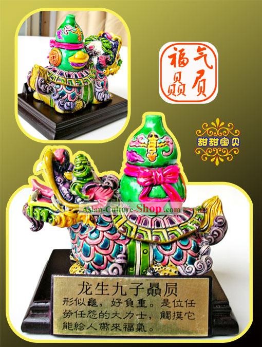 Cinese classico Ceramica Cochin Statue nove figli del Drago-Bi Xi