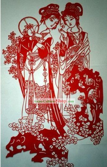 Chinesische Large Paper Cuts Classics-The Portrait of Ladies in Palace