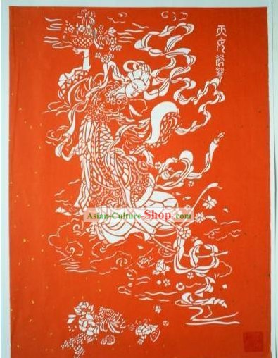 中国紙カットクラシック - 絶世の美人散乱花