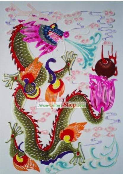 Los recortes de papel de China Clásicos-Rey de los Dragones
