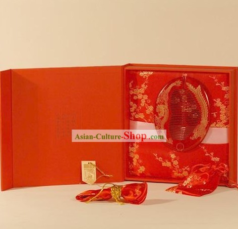 Falegname Cinese Tan Dragon e Phoenix pacchetto Combs regalo di nozze