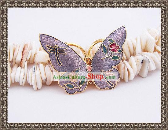 Broche chinoise Cloisonné Classics-papillon