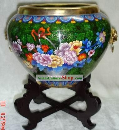 Goldfish Bowl-chino Cloisonne Pefect Mundial