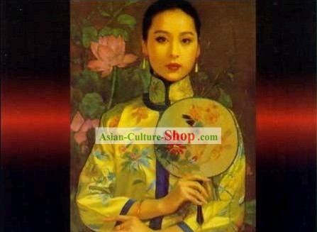 Chinese Painting Oil Beauty-Antiga