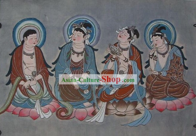Cinese Dunhuang Fresto Pittura-Fo