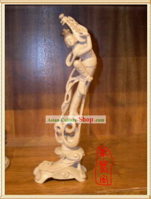 Chinas Dunhuang Handwerk Statue-Playing Lute