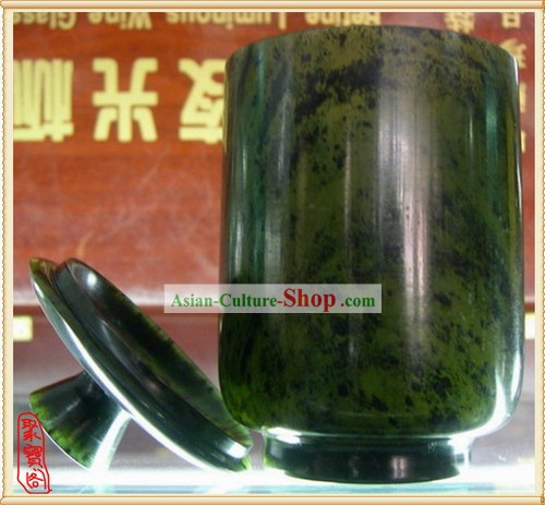 Chine Dunhuang Luminated Coupe de Jade avec couvercle